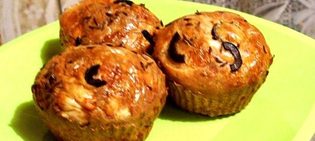 Воздушные сырные кексы на творожном тесте