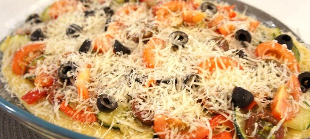 Овощная Пицца на поленте