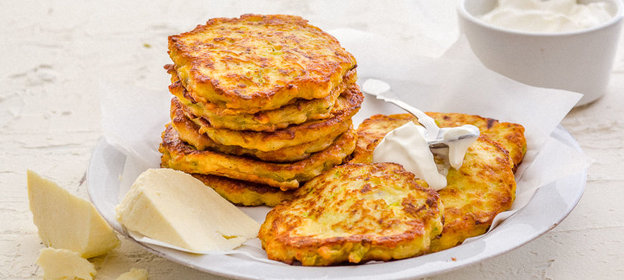 Оладьи из кабачков с сыром