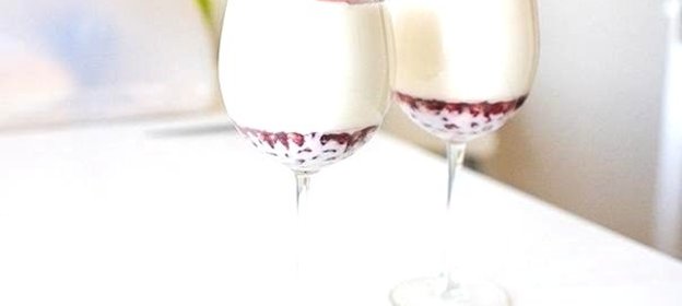 Сметанное желе с гранатом