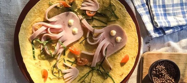 Лепешки с осьминогами