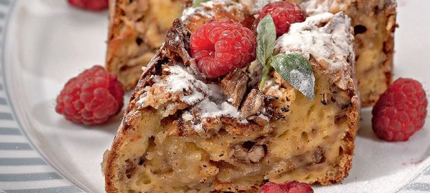 Банановый кекс с орехами