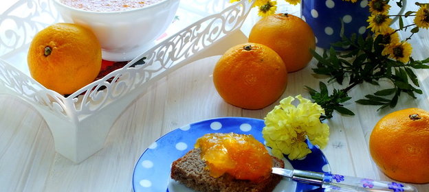 Мандариновый джем из хлебопечки