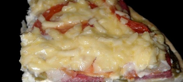 Пицца заливная яйцом и сыром