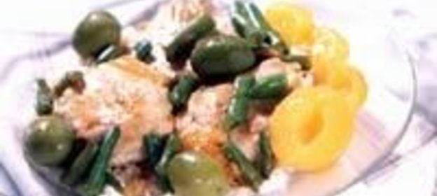 Пряная курица с абрикосами