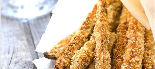 Запеченные баклажанные палочки