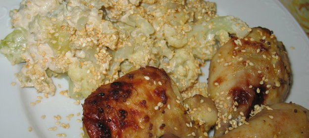 Овощи по-арабски и апельсиновая курочка