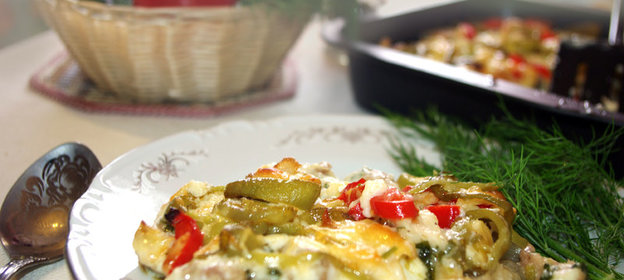 Запеканка из курицы и сладкого перца