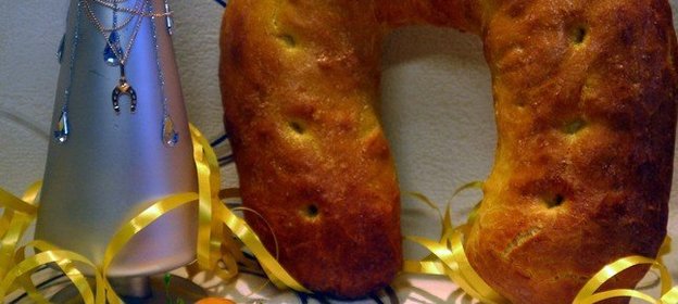 Шафрановый багет „Золотая подкова (Поздравление всем Koolinaraм с Годом Лошади)