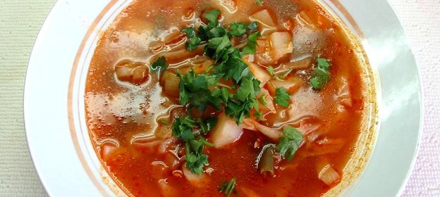 Щи с зеленой стручковой фасолью