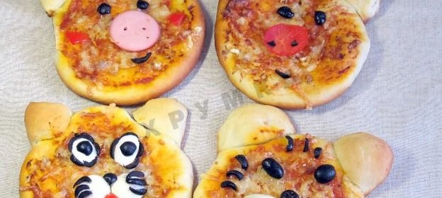 Забавная детская мини пицца для детей