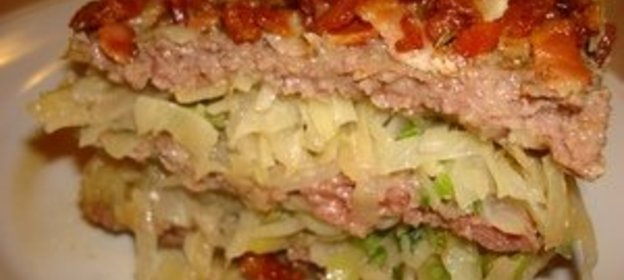 Запеканка из фарша и капусты