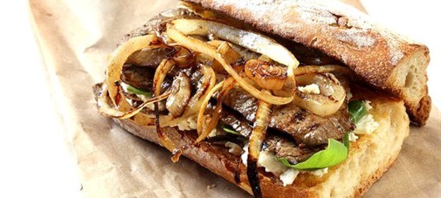 Говяжьи стейки в багете