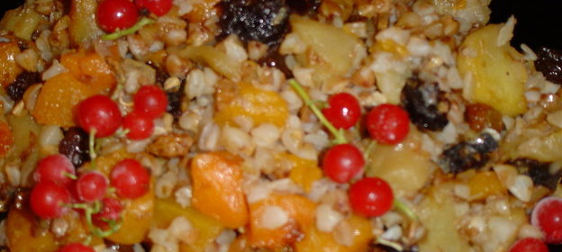 Постная запеканка из тыквы с гречкой