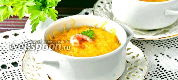 Жульен с креветками