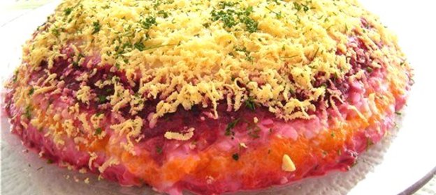 Сельдь под шубой с яйцами