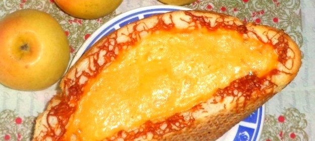 Хлеб запеченный с овощами и сердцем