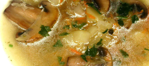 Щи с грибами и квашеной капустой
