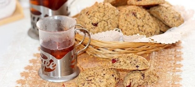 Овсяное печенье с клюквой