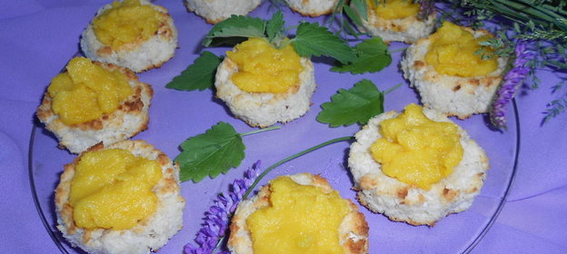 Кокосовое печенье с лимонным курдом