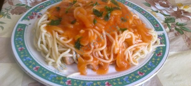 Постные макароны