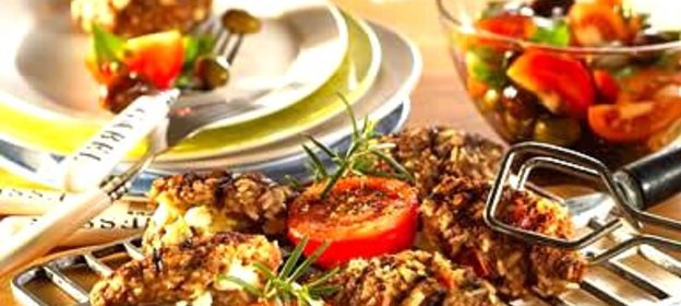 Мини-бифштексы с рисом