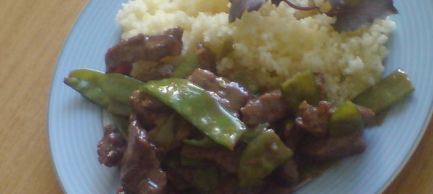 Телятина с горошком в маринаде