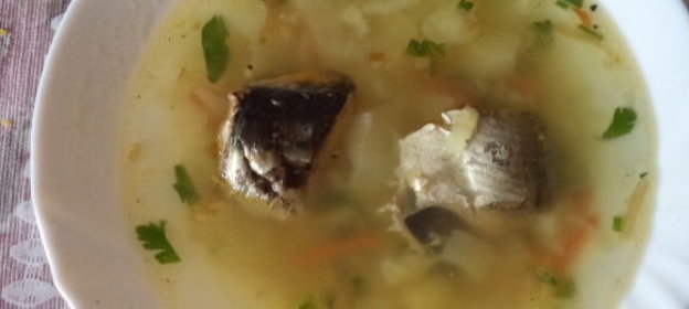 Щи с рыбными консервами