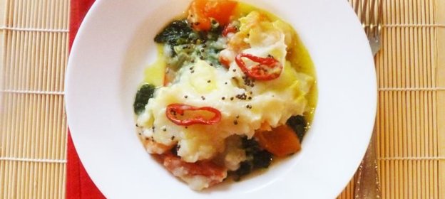 Пряная рыбная запеканка