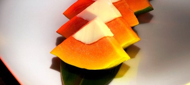 Папайя с молочным желе