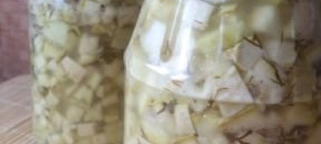 Кабачки с чесноком и укропом