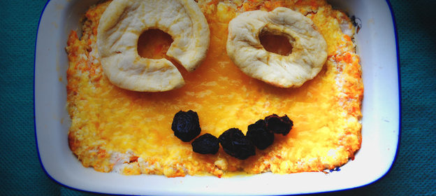 Творожно-морковная запеканка с апельсиновым соусом