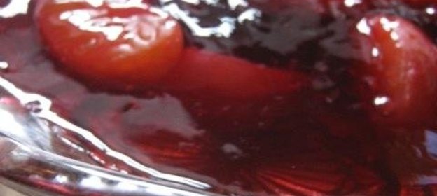 Желе из каркаде с мандаринами