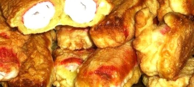 Фаршированные крабовые палочки в кляре