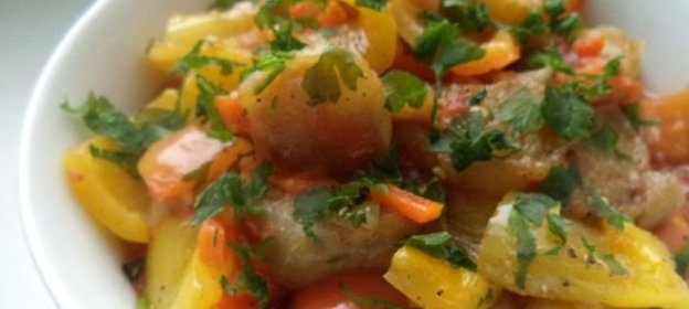 Овощное соте с баклажанами