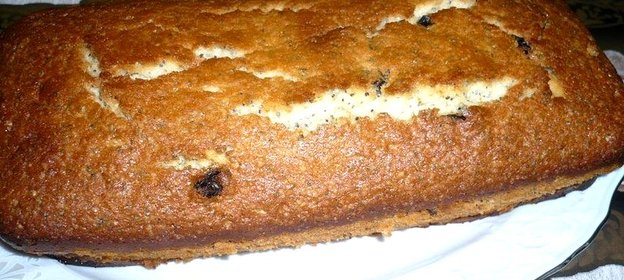 Постный кекс с маком