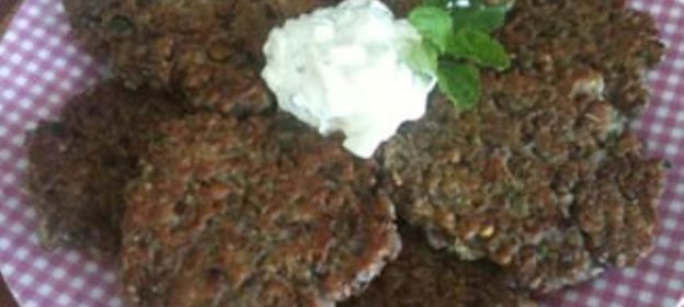 Оладьи из чечевицы и булгура