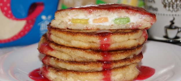 Запеченные 7-ми злаковые оладьи на манке с начинкой