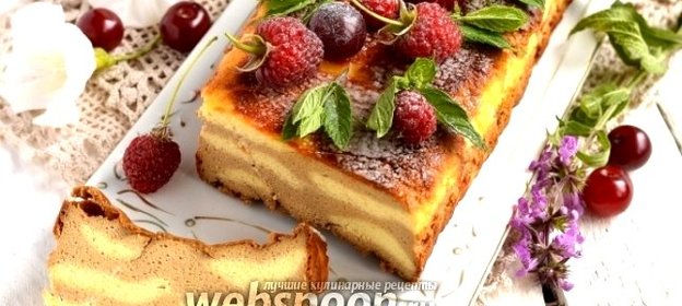 «Леопардовая» кофейно-ванильная творожная запеканка