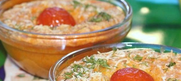 Cуфле из томатного сока и хлеба