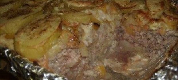 Картофельная запеканка с мясом (вариант)