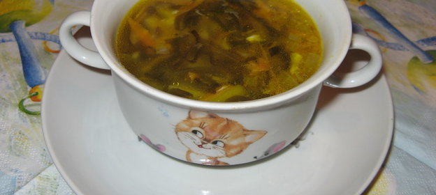 Суп с морской капустой