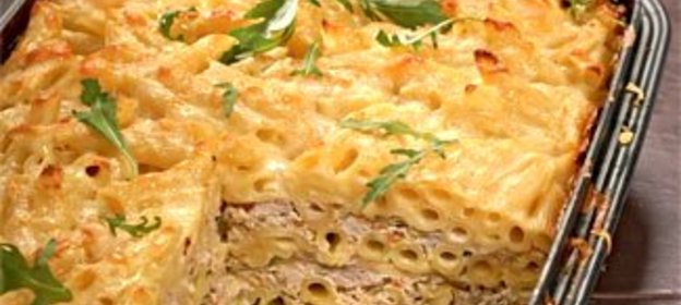 Запеканка из макарон с мясом