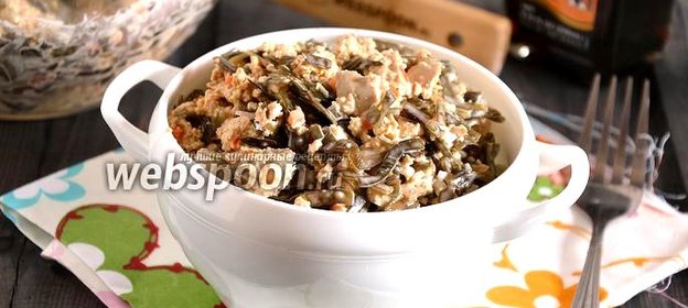 Салат из морской капусты с тофу