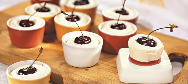 Вишнево-сливочное желе