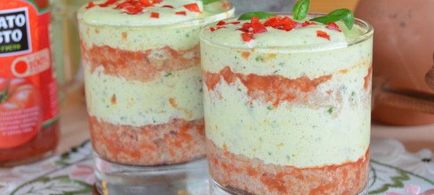 Томатно-базиликовое тирамису
