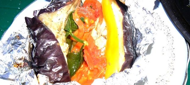 Овощи в фольге на мангале
