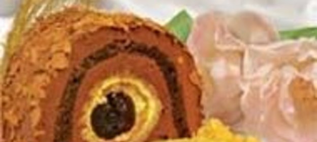 Шоколадно-фисташковая роллада