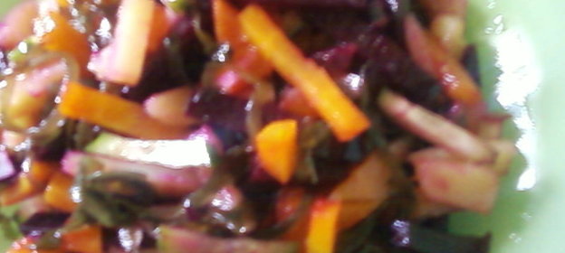 Салат- винигрет с морской капустой