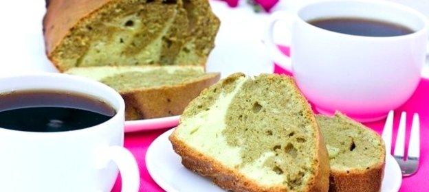 Мраморный кекс с чаем маття